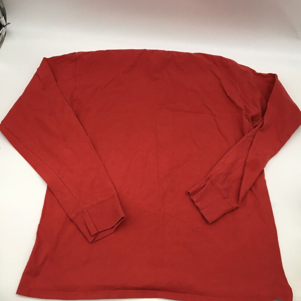 2 Mens CHAMPION Long Sleeve T Shirts Red And Gray  M GUC Logo - Picture 6 of 10